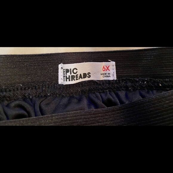 Epic Threads Girls Black Glitter Skirt Size 6X. - Picture 3 of 5